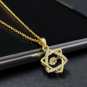 American Diamond Pendant With Chain